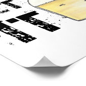 Let It Brie Cheese Wedge Foodie Poster ポスター (角)