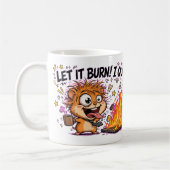 Let It Burn I Quit – Crazy Hamster Burnout Meme コーヒーマグカップ (左)