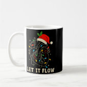 Let It Flow Funny Anatomical Heart Christmas, Medi コーヒーマグカップ (左)