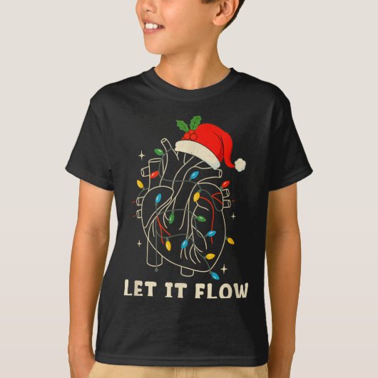 Let It Flow Funny Anatomical Heart Christmas, Medi Tシャツ (正面)
