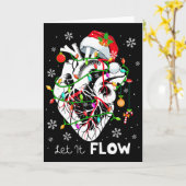 Let It Flowing Xmas Anatomy Santa Heart Part Cardi カード (黄色い花)