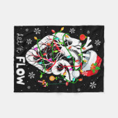 Let It Flowing Xmas Anatomy Santa Heart Part Cardi フリースブランケット (正面(横))