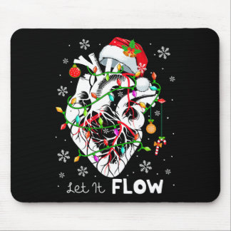 Let It Flowing Xmas Anatomy Santa Heart Part Cardi マウスパッド