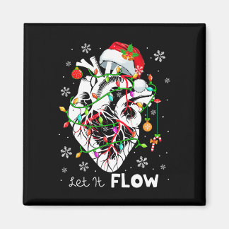 Let It Flowing Xmas Anatomy Santa Heart Part Cardi マグネット