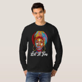 Let It Fro Afrocentric Black Pride Afro Hair Tシャツ (正面フル)