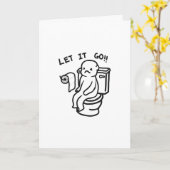 Let It Go引用文グリーティングカード カード (黄色い花)