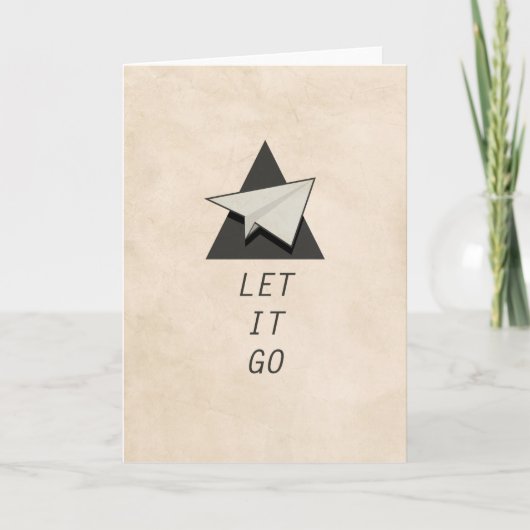 Let It Go引用文紙飛行機 カード (正面)