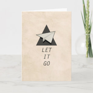 Let It Go引用文紙飛行機 カード