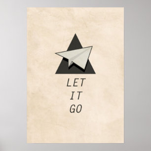 Let It Go引用文紙飛行機 ポスター