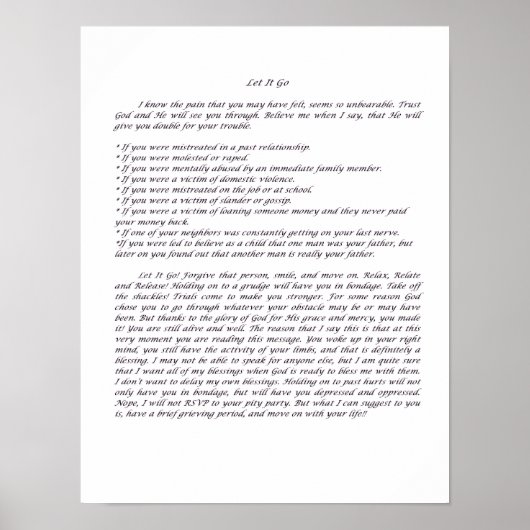 Let It Go ポスター (正面)