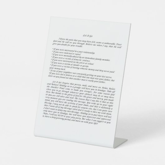 Let it go Desk art 台座サイン (正面)