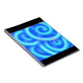Let It Go Notebook – Royal Blue Swirl Aesthetic Jo ノートブック (右側)