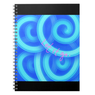 Let It Go Notebook – Royal Blue Swirl Aesthetic Jo ノートブック