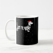 Let It Howl Snow Funny Pun Winter Dachshund Mom Ch コーヒーマグカップ (左)