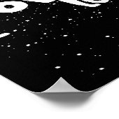 Let It Howl Snow Funny Pun Winter Siberian Husky C ポスター (角)