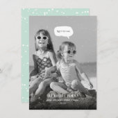 Let It Snowとってもファンシーでおかしいトロピカルビーチの写真 シーズンカード (正面/裏面)