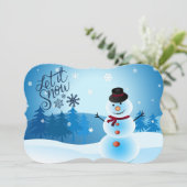 Let It Snowを追加して署名と挨拶を入れる シーズンカード (スタンド正面)