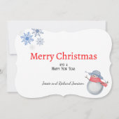 Let It Snowを追加 - 署名と挨拶を入れる シーズンカード (裏面)