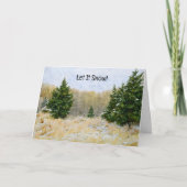 Let It Snow自然ツリーズホリデークリスマスカード カード (正面)