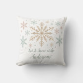 Let It Snow オリジナルクリスマス クッション (正面)