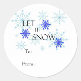 "Let it Snow"ギフトラベルステッカーラベル ラウンドシール