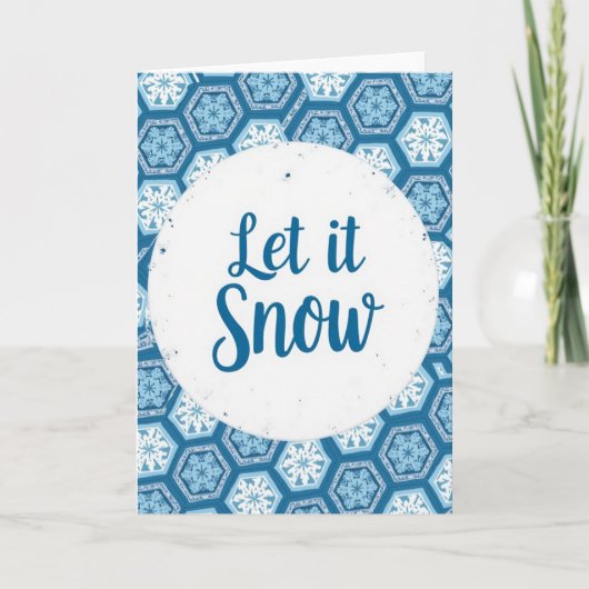 Let It Snow クリスマスカード カード (正面)