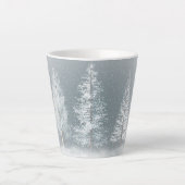 "Let it Snow"クリスマス冬のラテマグカップ カフェラテマグ (正面)