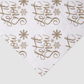 "Let it Snow"クリスマス金ゴールドグリッター 薄葉紙 (詳細)