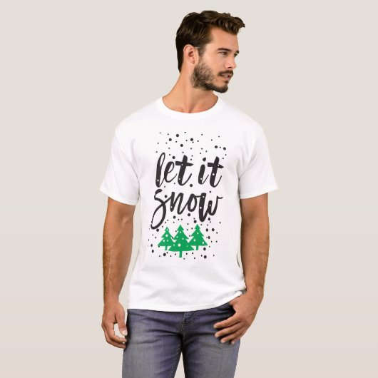 Let It Snow クリスマスTシャツコーデ | 冬 Tシャツ (正面フル)
