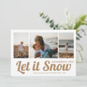 Let it Snow フォトコラージュ クリスマス カード (スタンド正面)