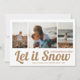 Let it Snow フォトコラージュ クリスマス カード