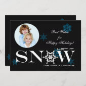 Let It Snow フォト ホリデー カード (正面/裏面)
