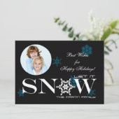 Let It Snow フォト ホリデー カード (スタンド正面)