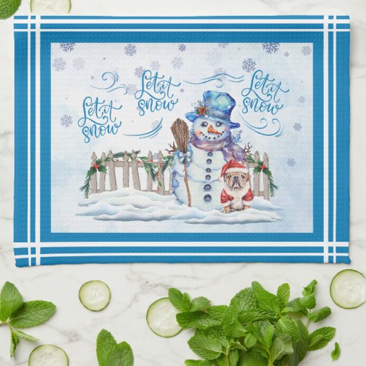 Let it Snow | ホリデーキッチンタオル キッチンタオル (折り畳み)