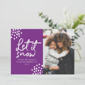 Let It Snow | ホリデーフォトカード シーズンカード (スタンド正面)