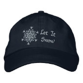 Let It Snow 刺繍入りキャップ (正面)
