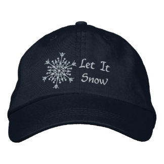 Let It Snow 刺繍入りキャップ