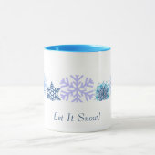 Let it Snow | 青い雪の結晶 マグカップ (中央)
