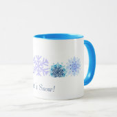 Let it Snow | 青い雪の結晶 マグカップ (正面右)