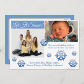 Let It Snow! 2 フォト クリスマス カード (正面/裏面)