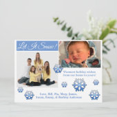 Let It Snow! 2 フォト クリスマス カード (スタンド正面)