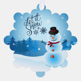Let It Snow Add Signature & Greeting Giftラベル オーナメントカード
