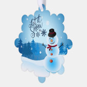 Let It Snow Add Signature & Greeting Giftラベル オーナメントカード (左)