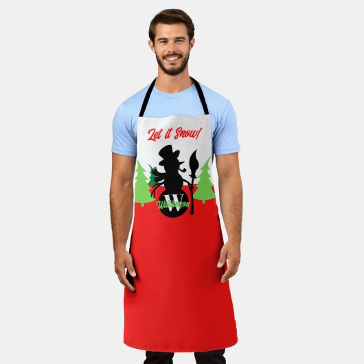 Let it Snow Apron エプロン (着用した状態)