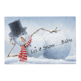 「Let it Snow…Baby」ホリデー プレイマット ラミネート プレート