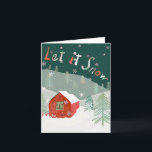 Let It Snow BLANK Greeting Card サンキューカード<br><div class="desc">This blank card,  suitable for all occasions,  is from an original artwork.
Suitable for framing.</div>