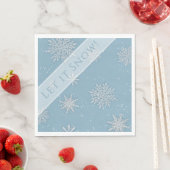 Let it Snow Blue スタンダードランチョンナプキン (インサイチュ)