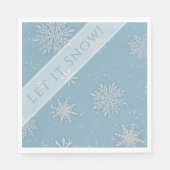 Let it Snow Blue スタンダードランチョンナプキン (正面)