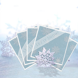 Let it Snow Blue スタンダードランチョンナプキン