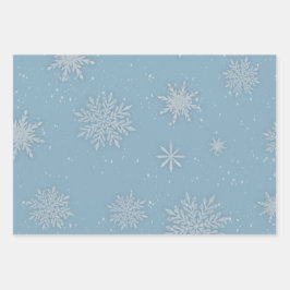 Let it Snow Blue  ラッピングペーパーシート
